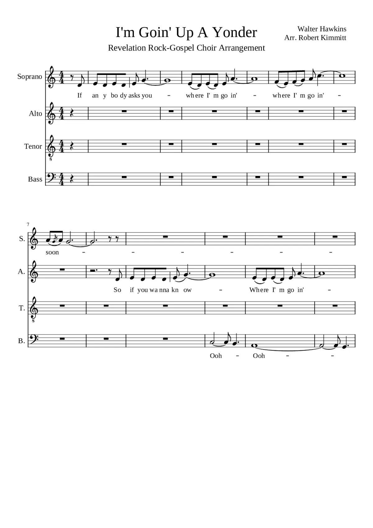 I'm Goin' Up A Yonder - Page 1