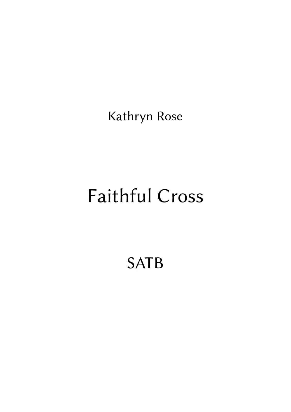 Faithful Cross - Page 1