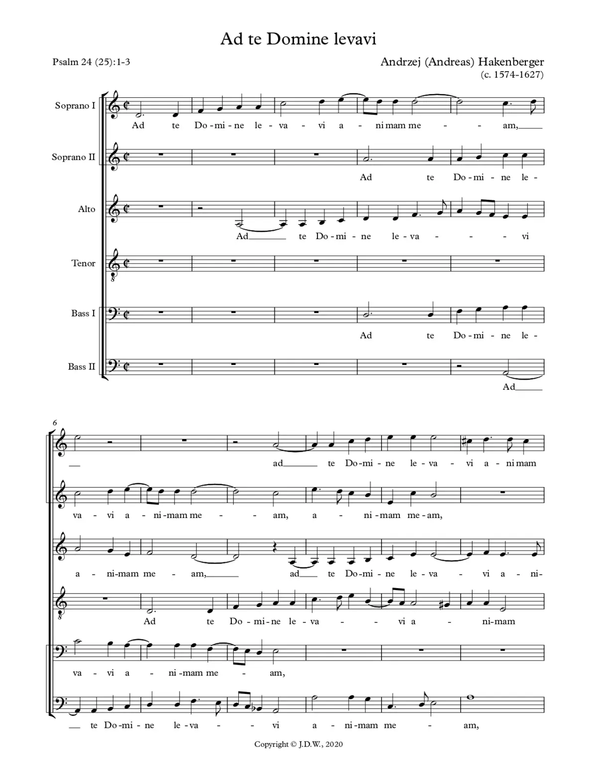 Ad te Domine levavi - Page 1