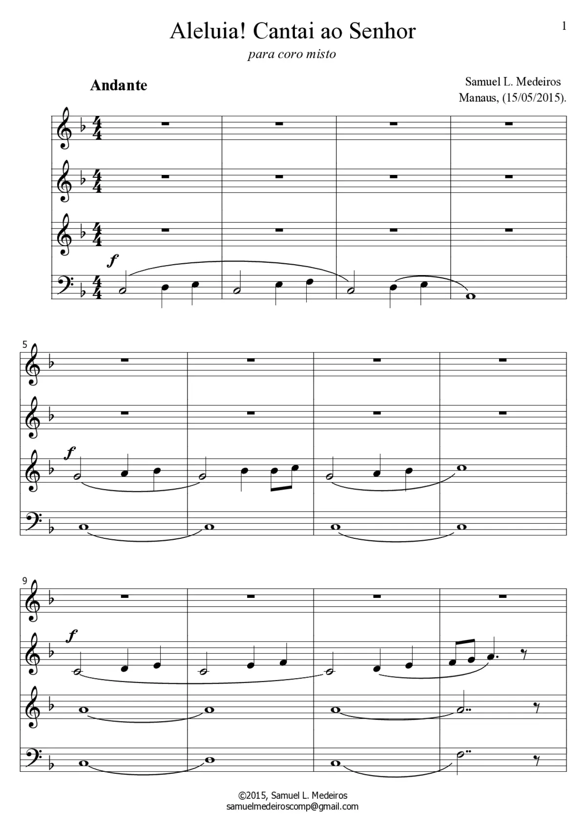 Aleluia! cantai ao Senhor - Page 1