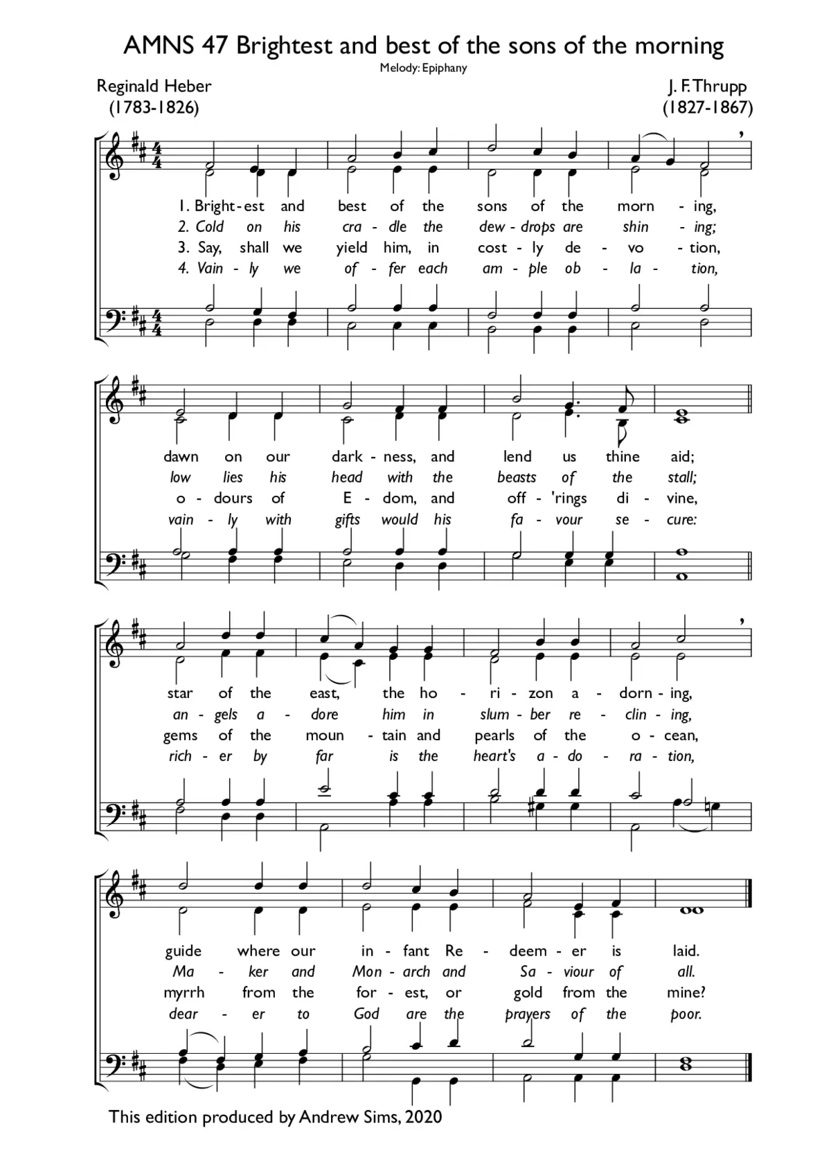 Brightest and best of the sons of the morning - Page 1