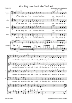 One thing have I desired of the Lord