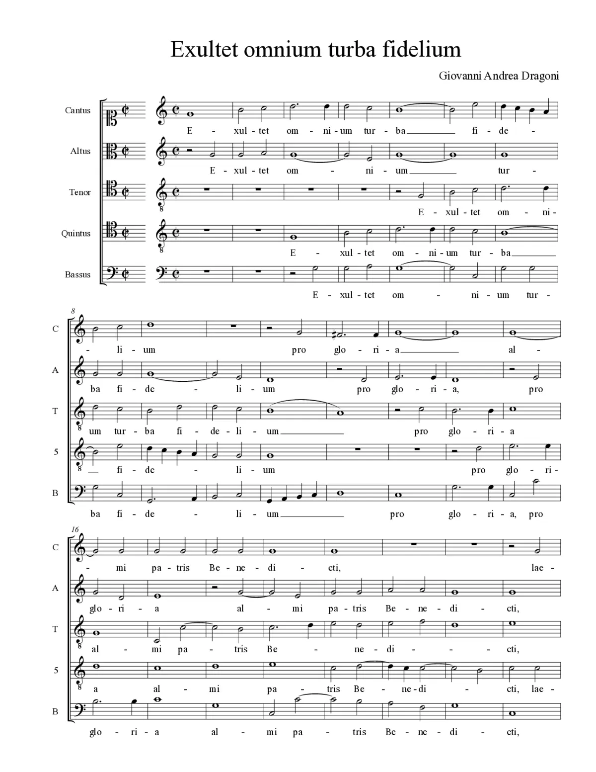 Exultet omnium turba fidelium - Page 1