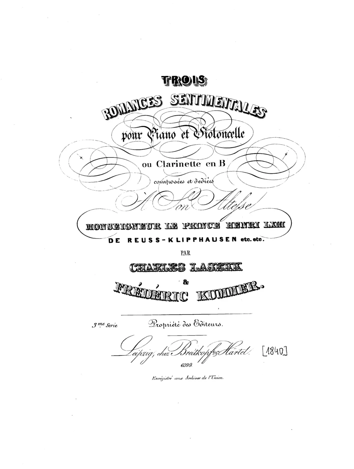 3 Romances sentimentales - Page 1