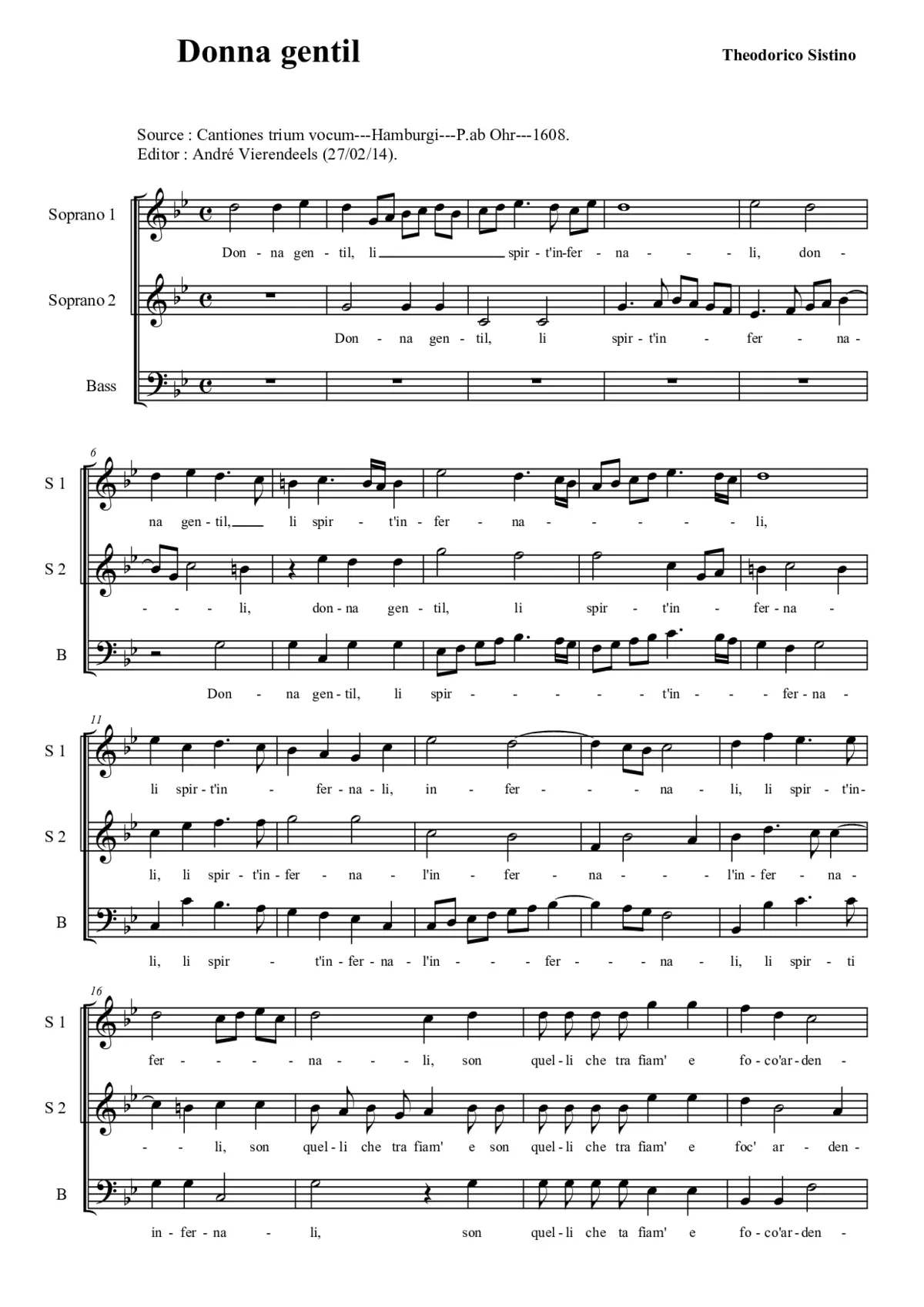 Donna gentil' - Page 1