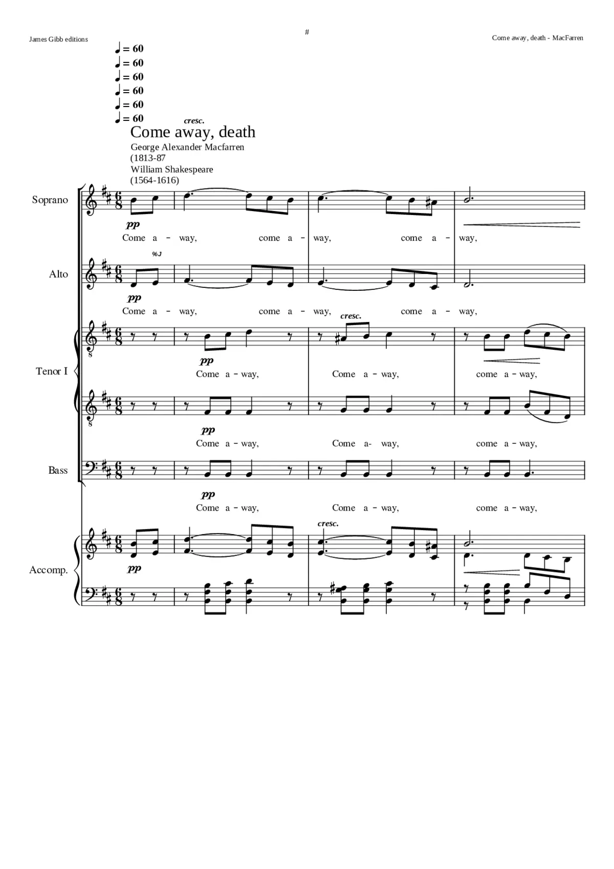 Come away death - Page 1