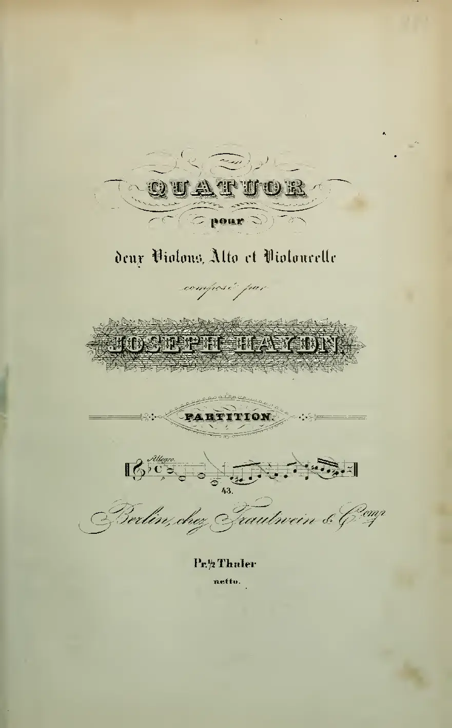 String Quartet in C major - Page 1