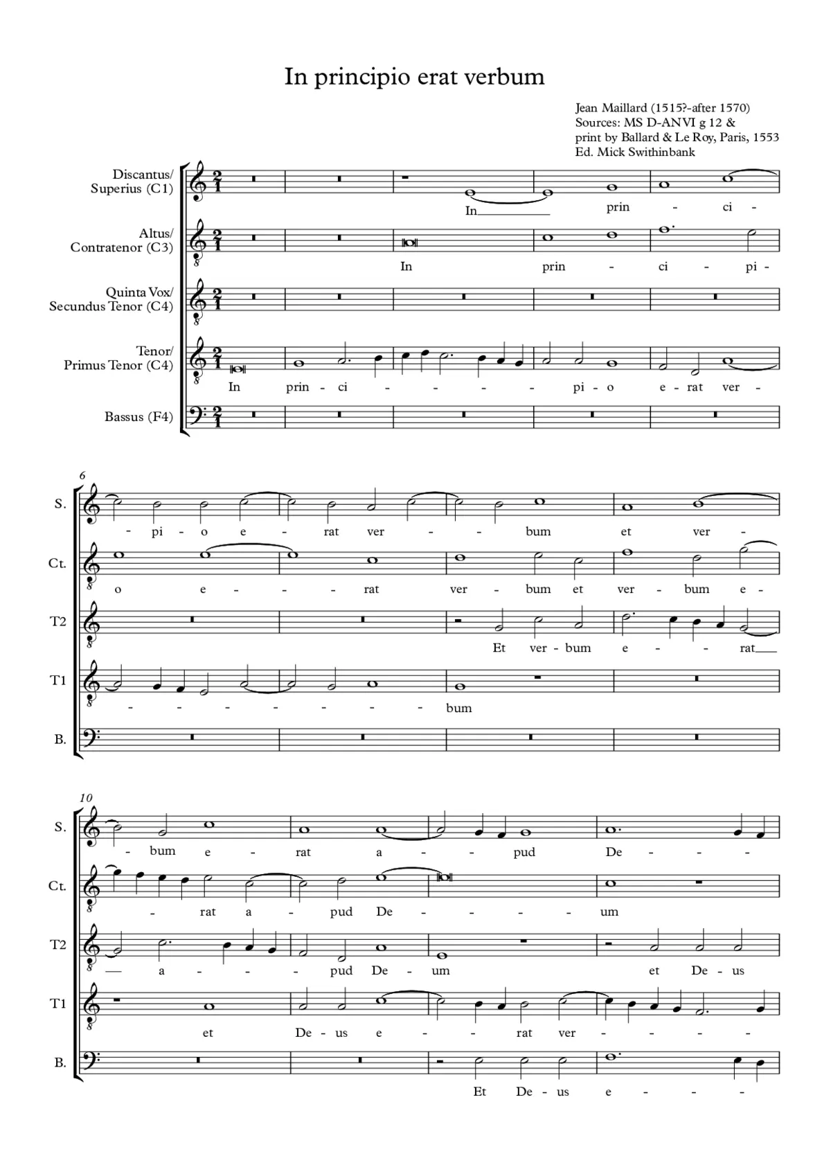 In principio erat verbum - Page 1