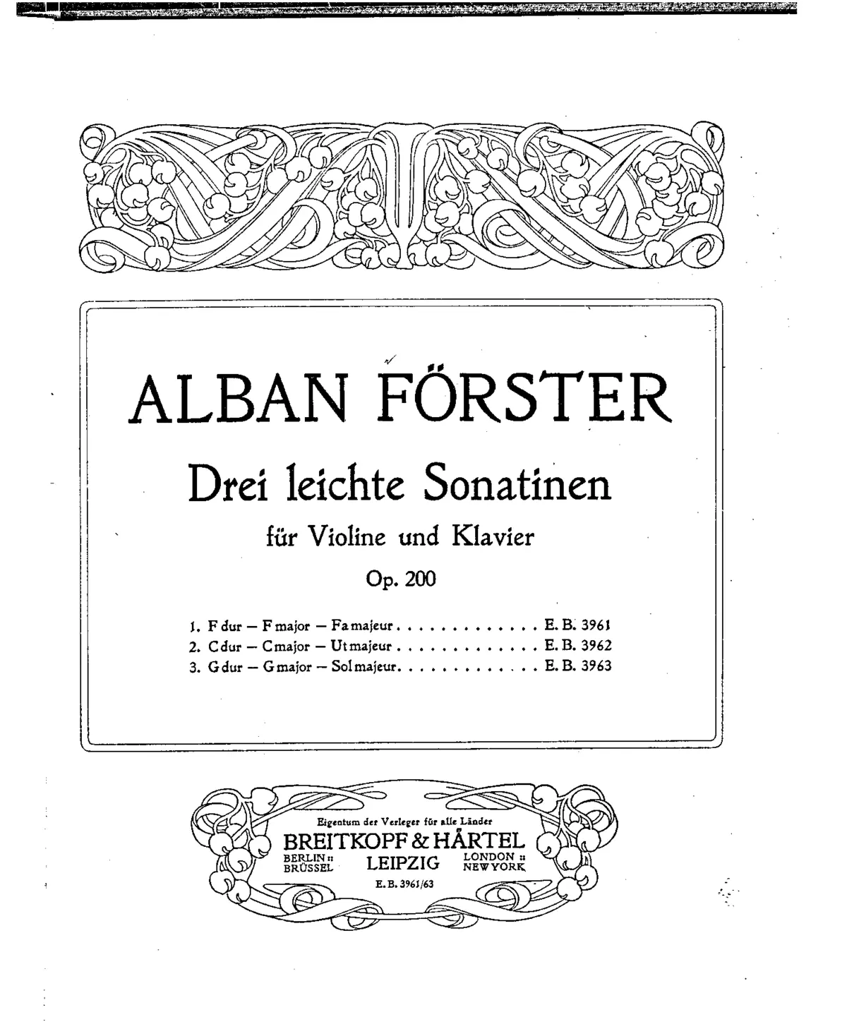 3 Leichte Sonatinen - Page 1
