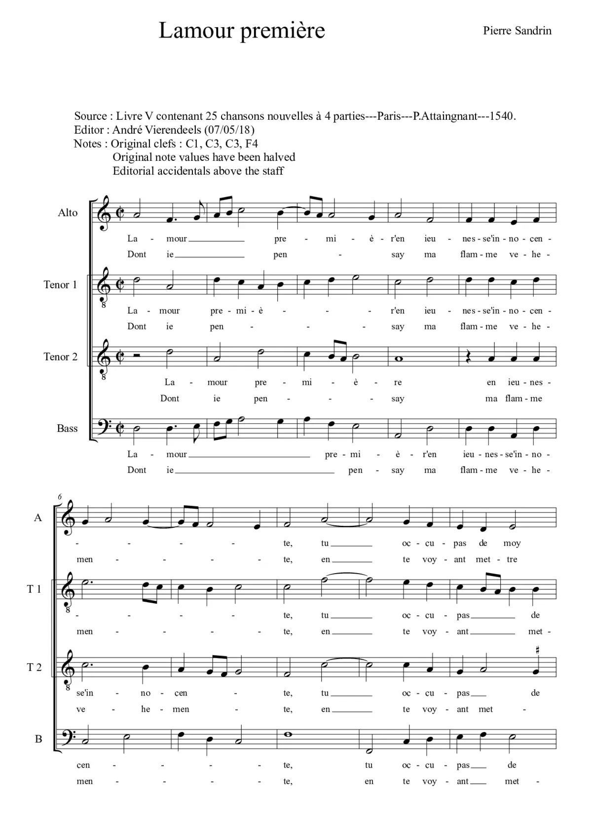 L'amour première - Page 1