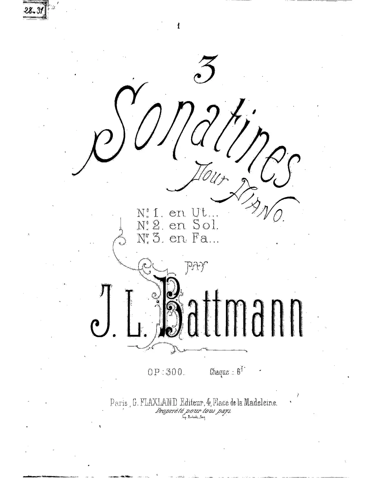 3 Piano Sonatines - Page 1