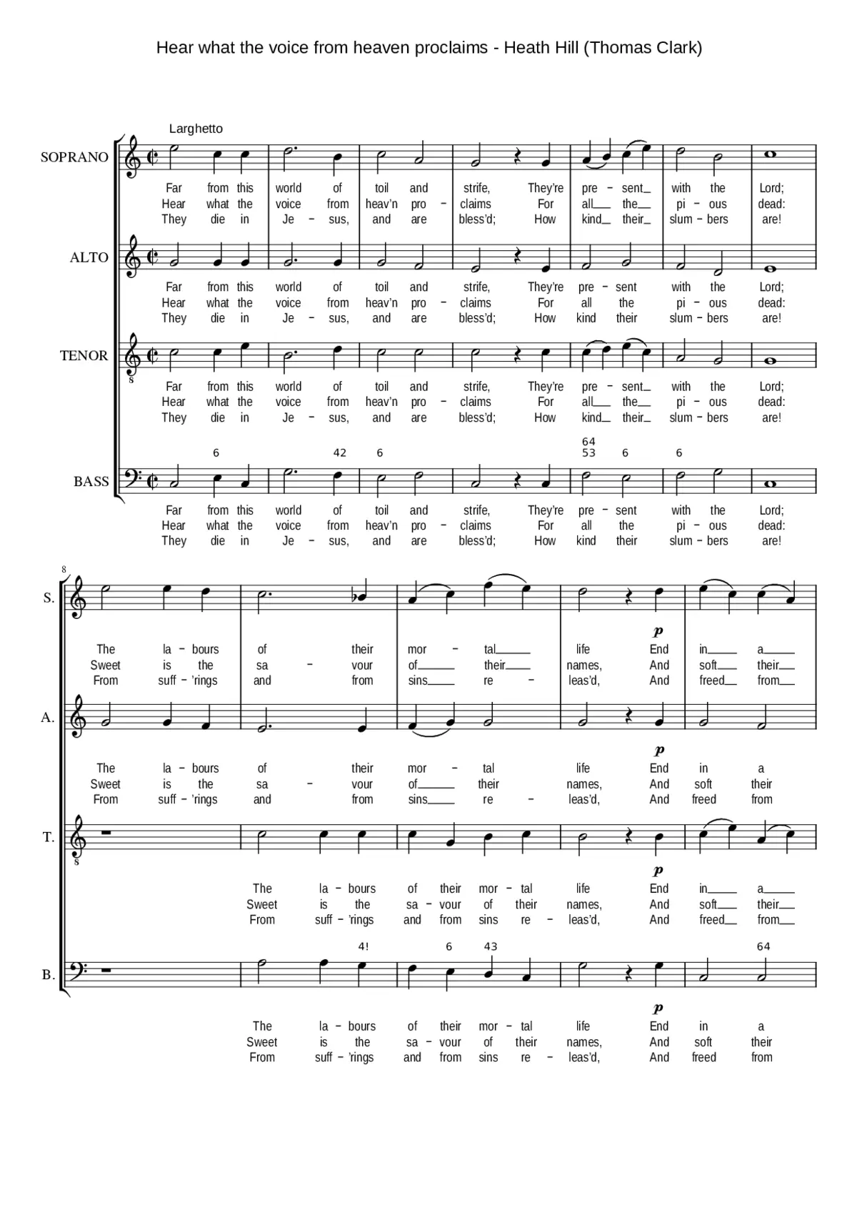 Hear what the voice from heaven proclaims - Page 1