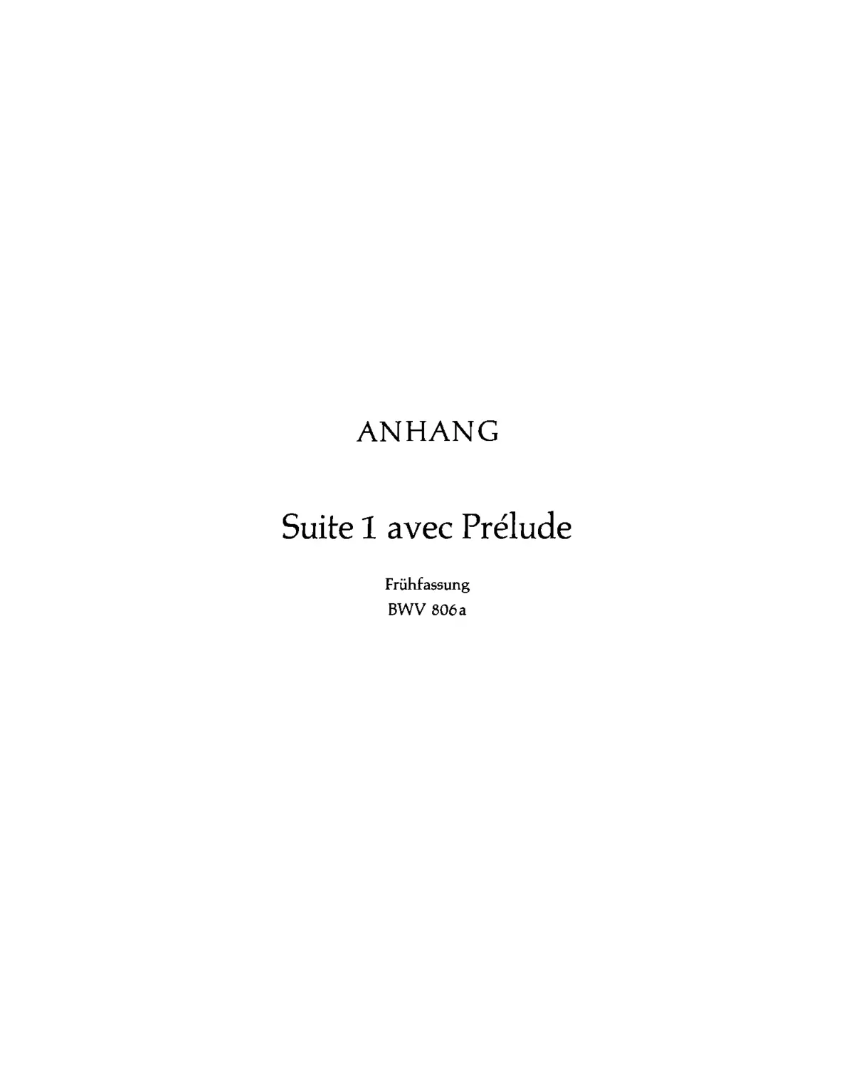 English Suite No.1 in A major - Page 1