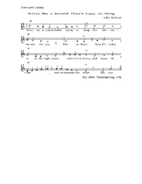 Write me a round that's easy to sing