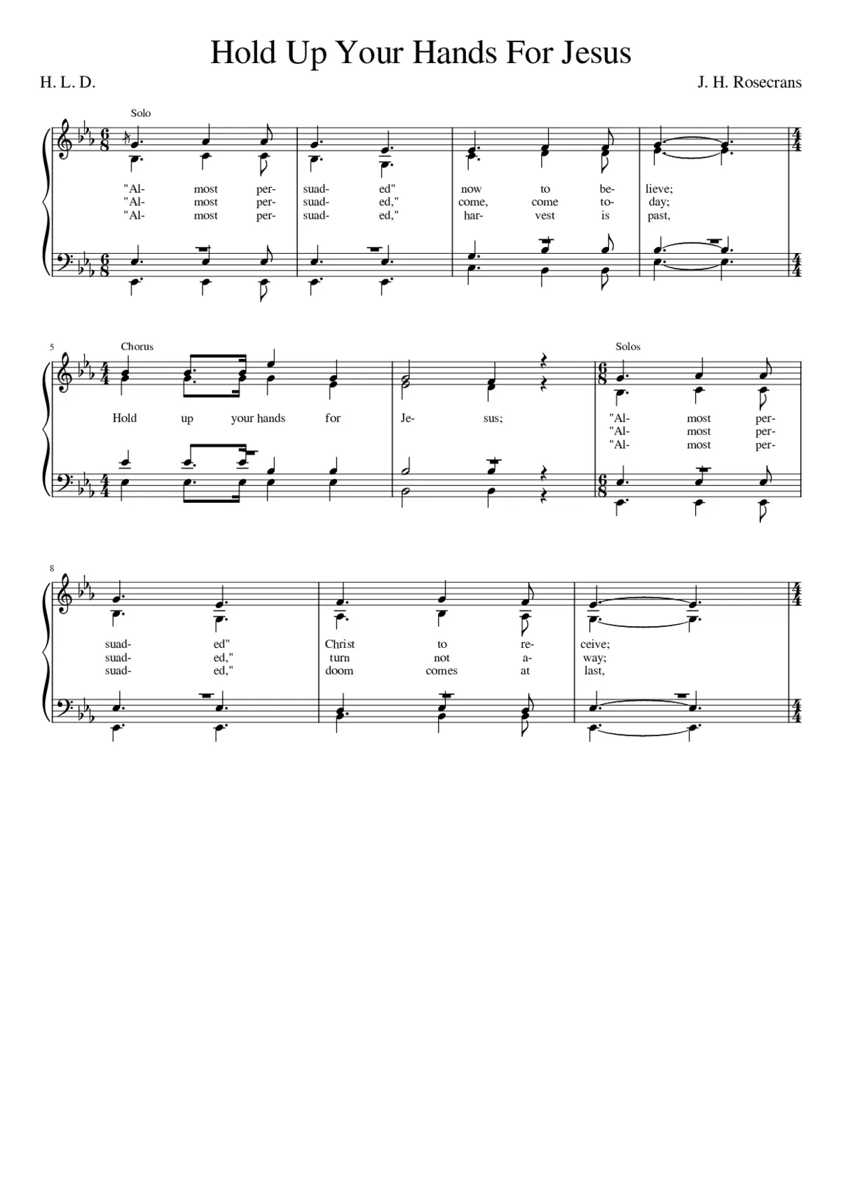 Almost persuaded now to believe (Rosecrans) - Page 1