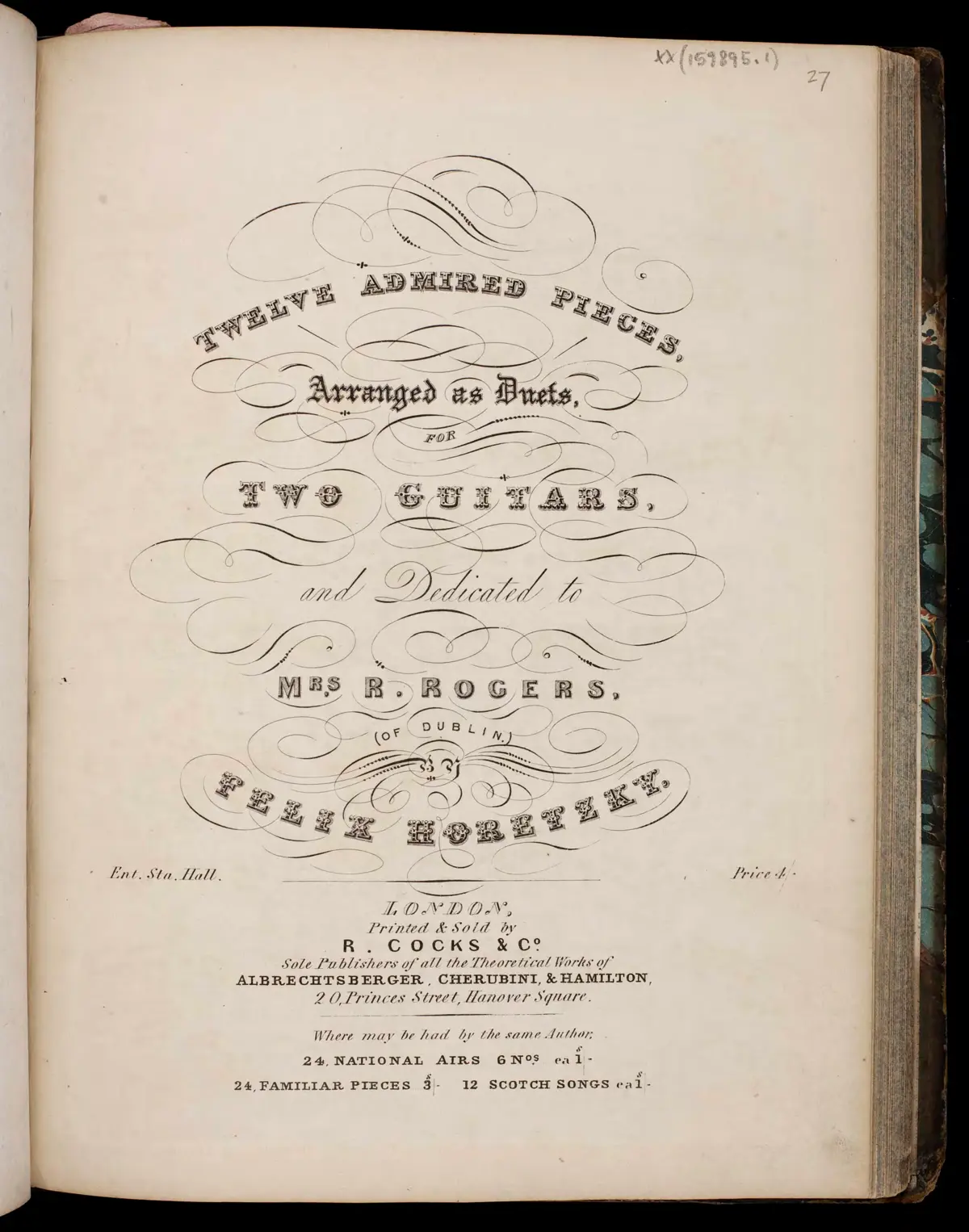 12 Admired Pieces arranged as Duets for two Guitars - Page 1