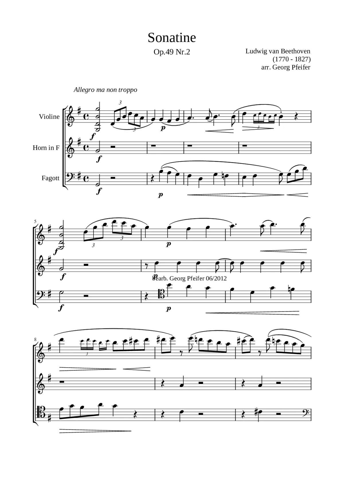 Piano Sonata No.19 Op.49 No.1 - Page 1