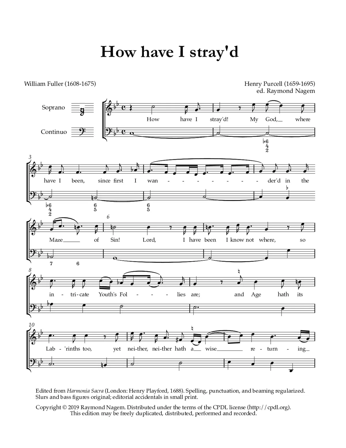 How have I stray'd, Z 188 - Page 1