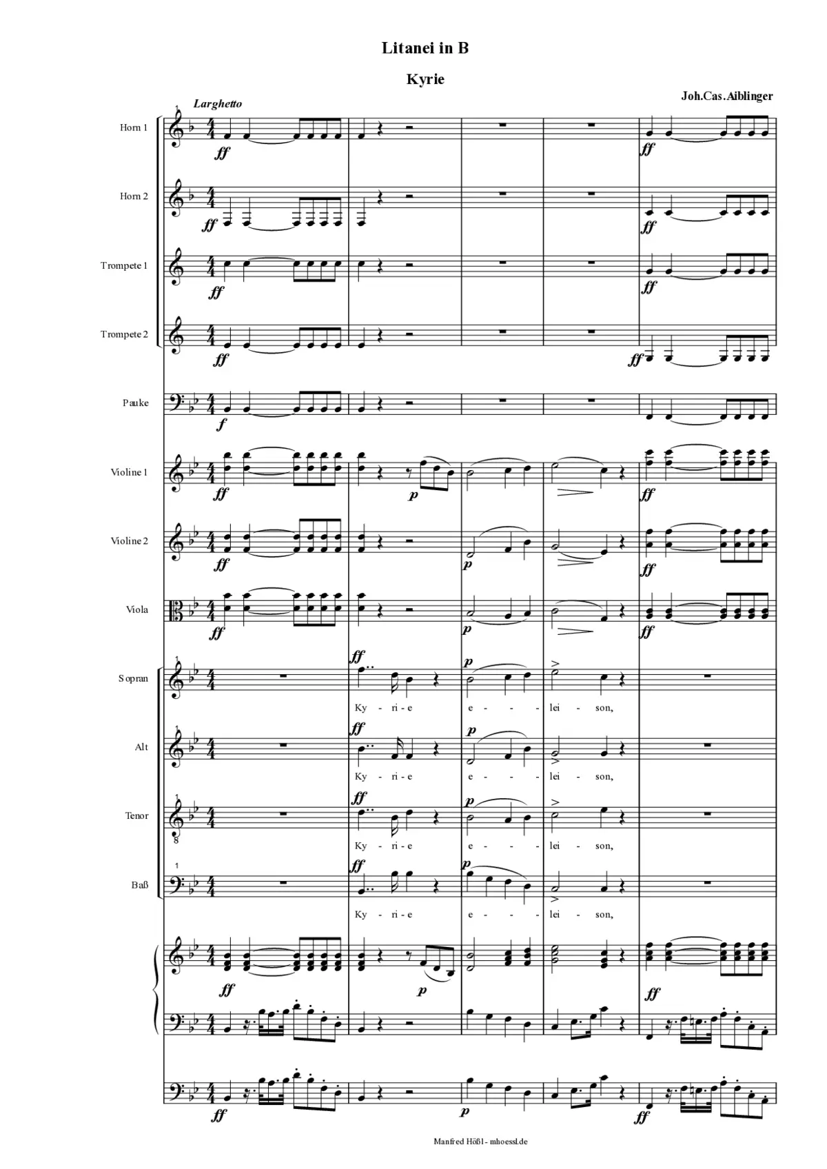 Litanei in B-Dur - Page 1