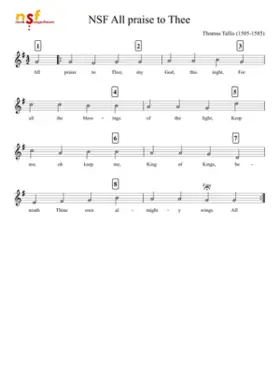 All praise to thee (Tallis' canon)