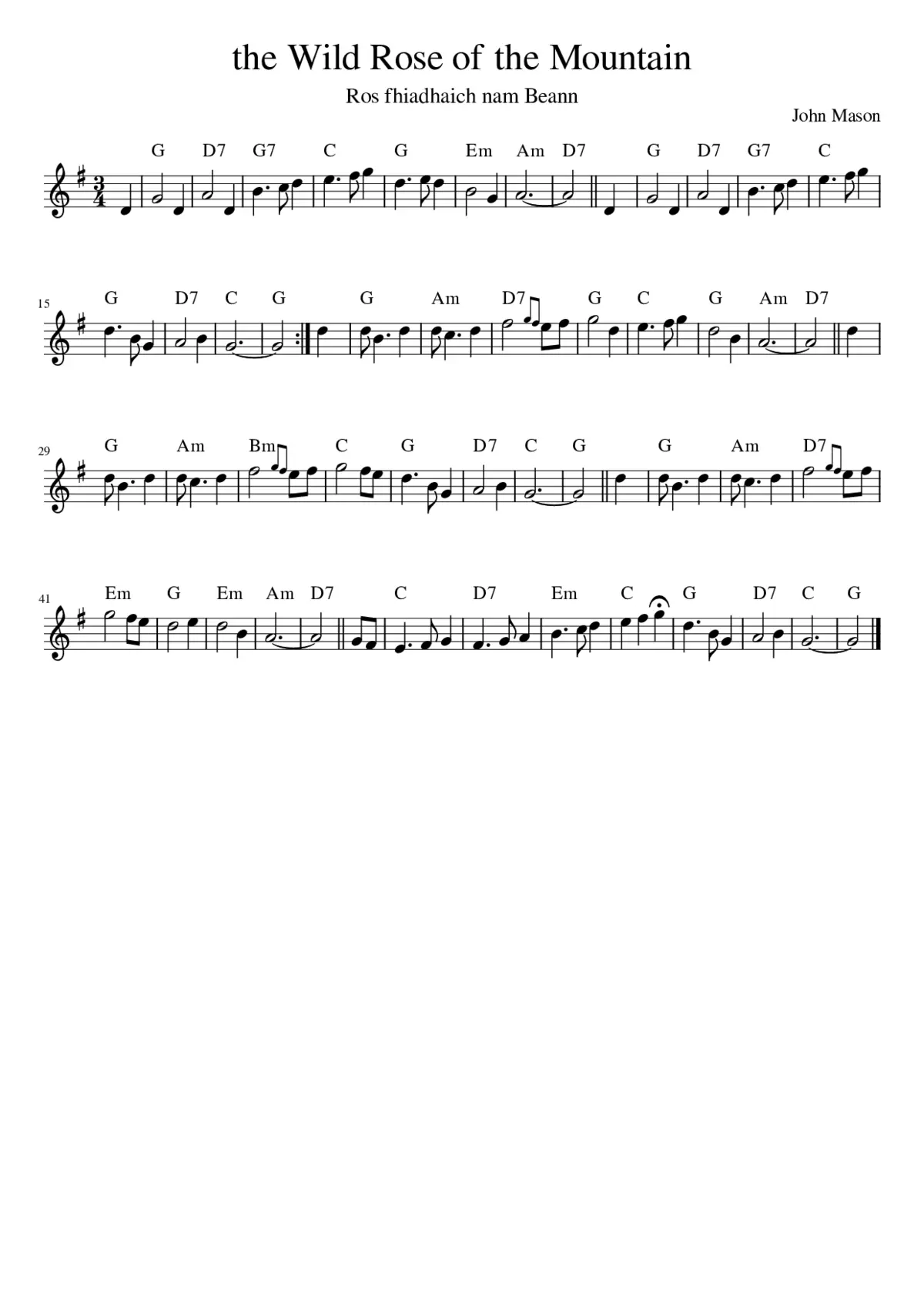 The Wild Rose of the Mountain - Page 1