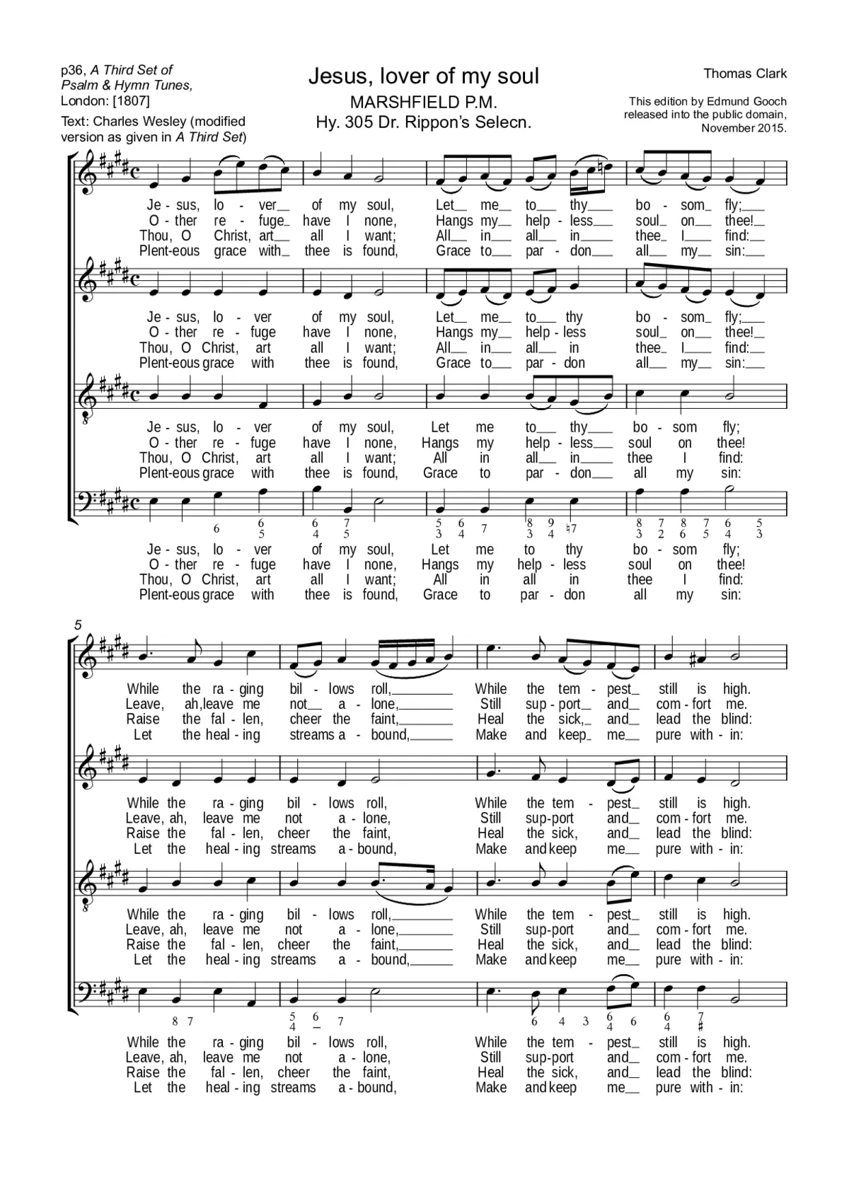 Jesus, lover of my soul (Marshfield) - Page 1