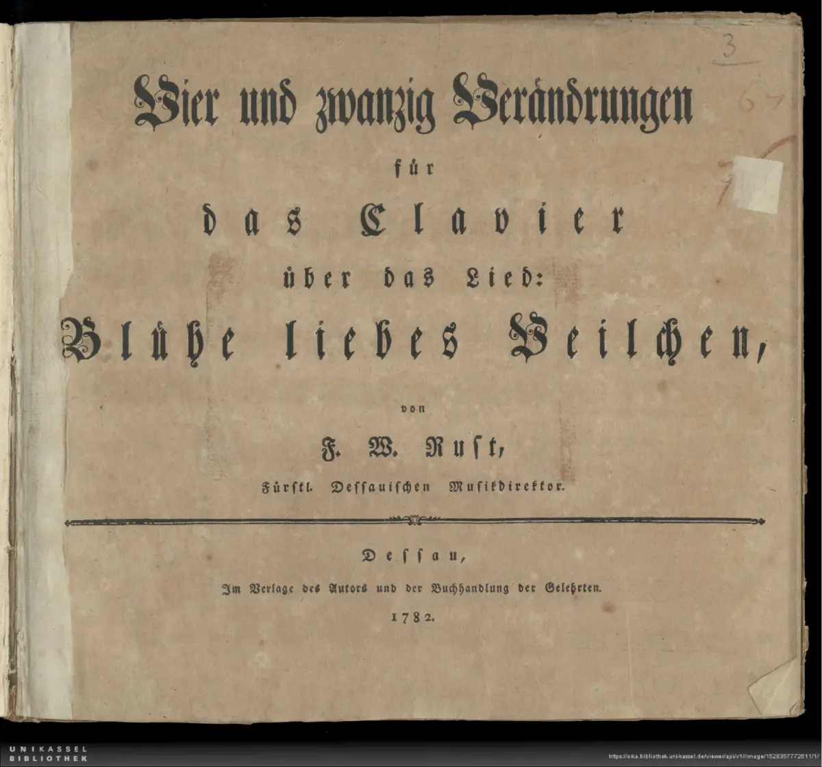 24 Variations on 'Blühe liebes Veilchen' - Page 1