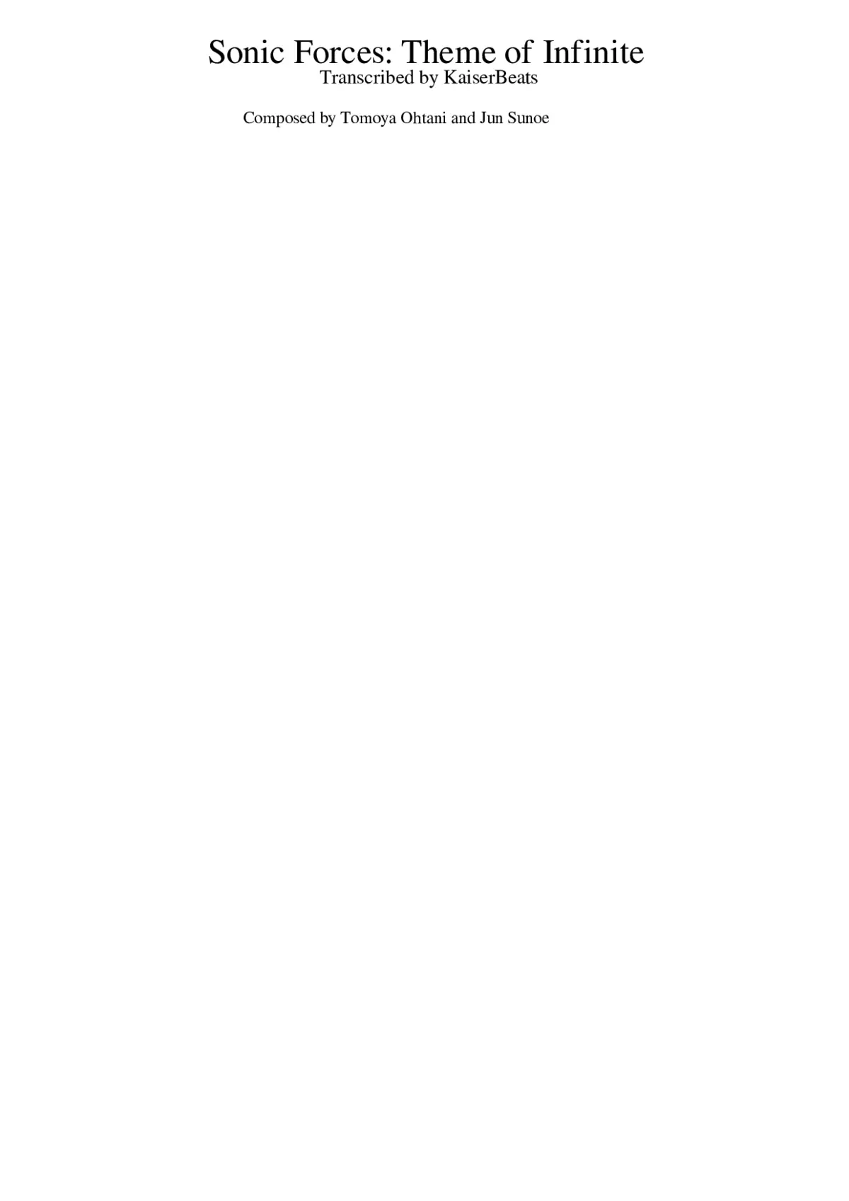 sonic forces - theme of infinite - Page 1