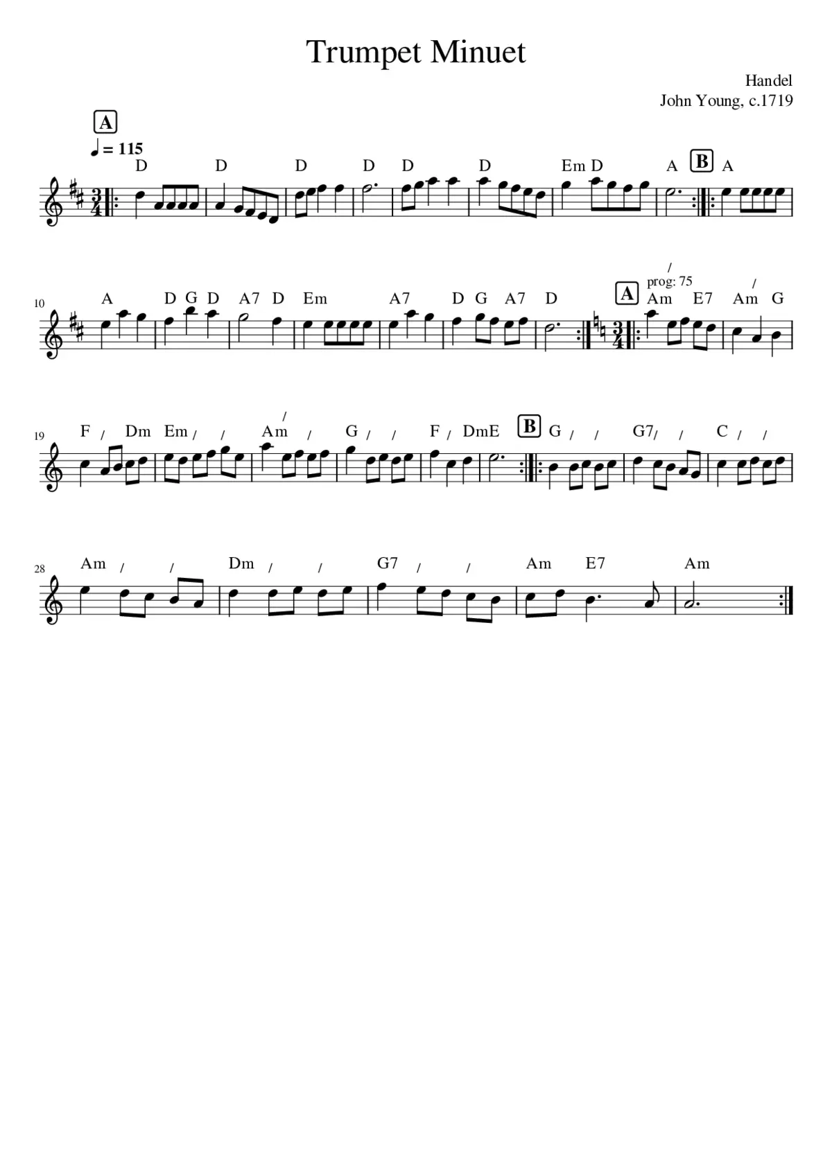 Trumpet Minuet - Page 1