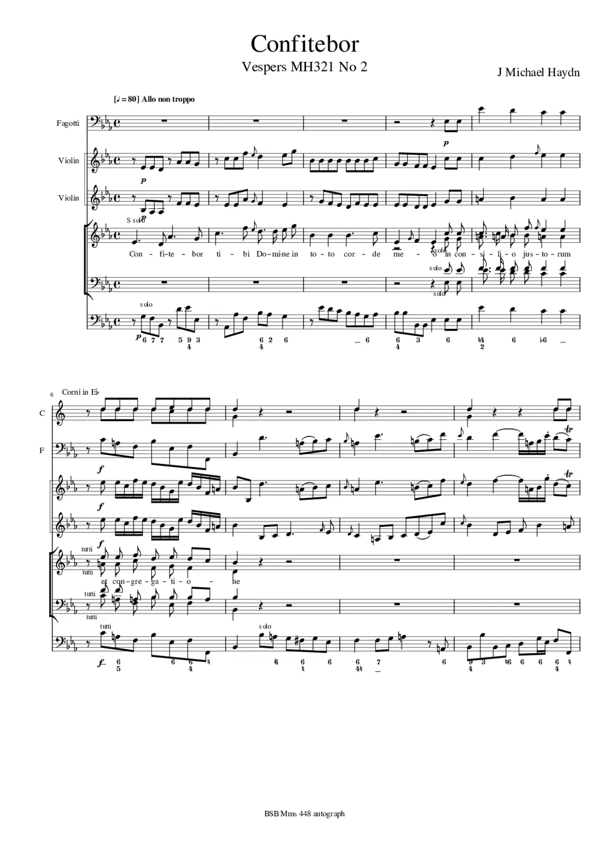 Confitebor, MH 321-2 - Page 1