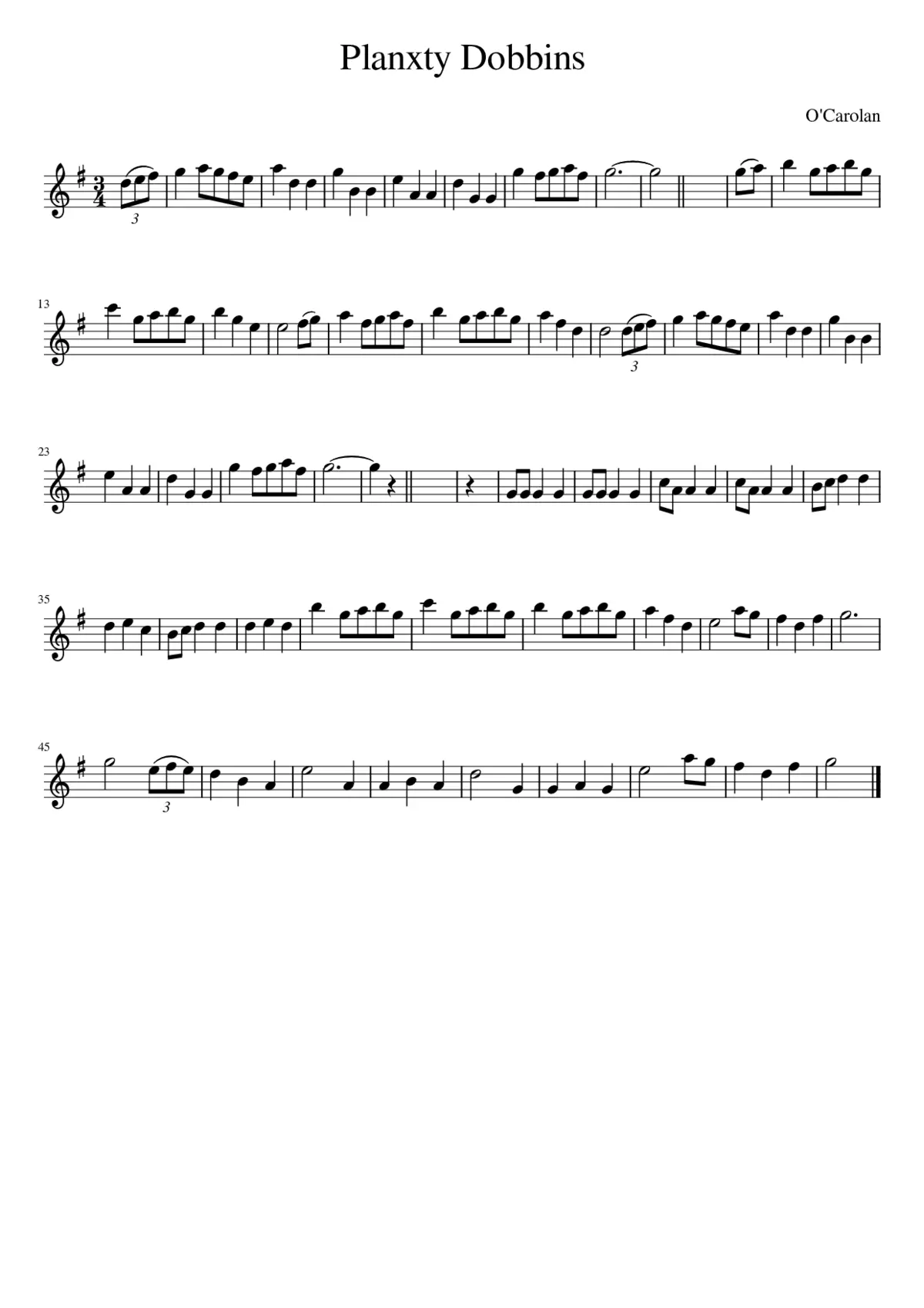 Planxty Dobbins - Page 1