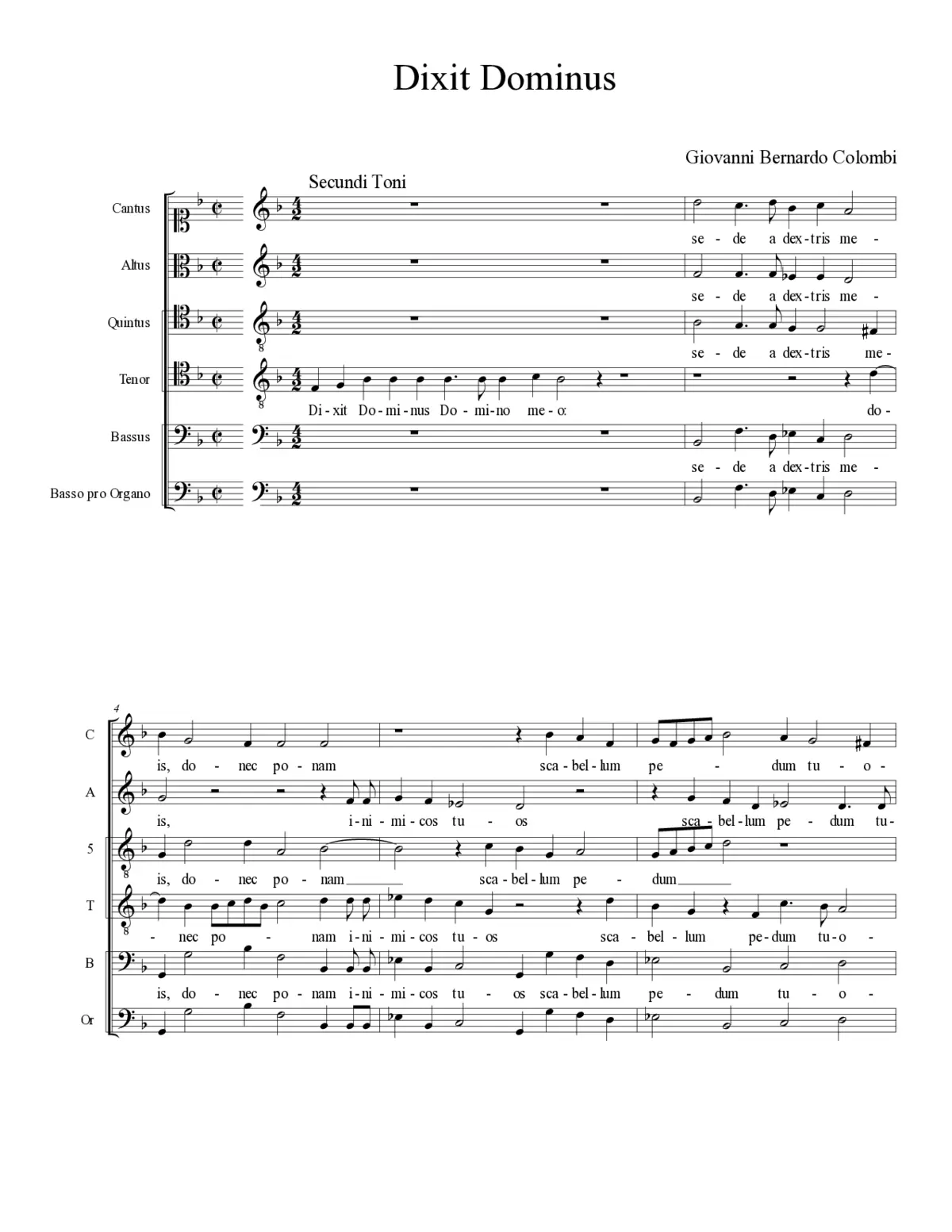 Dixit Dominus - Page 1