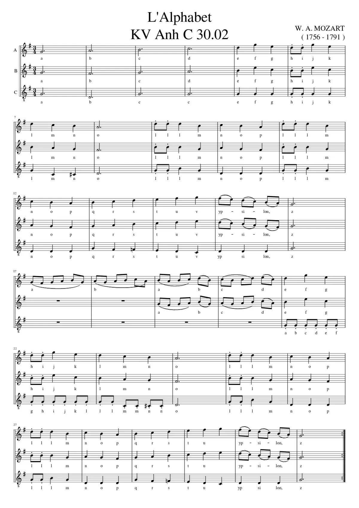 L'Alphabet - Page 1