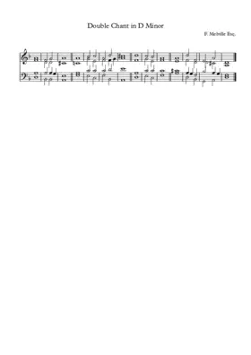 Double Chant in D Minor