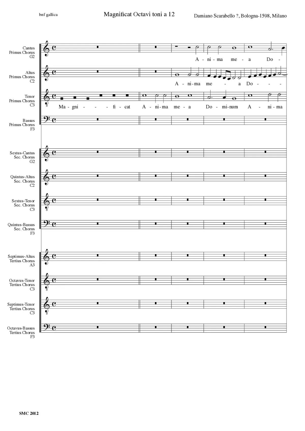 Magnificat octavi toni a 12 - Page 1