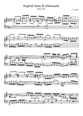 English Suite No.2 in A minor BWV 807