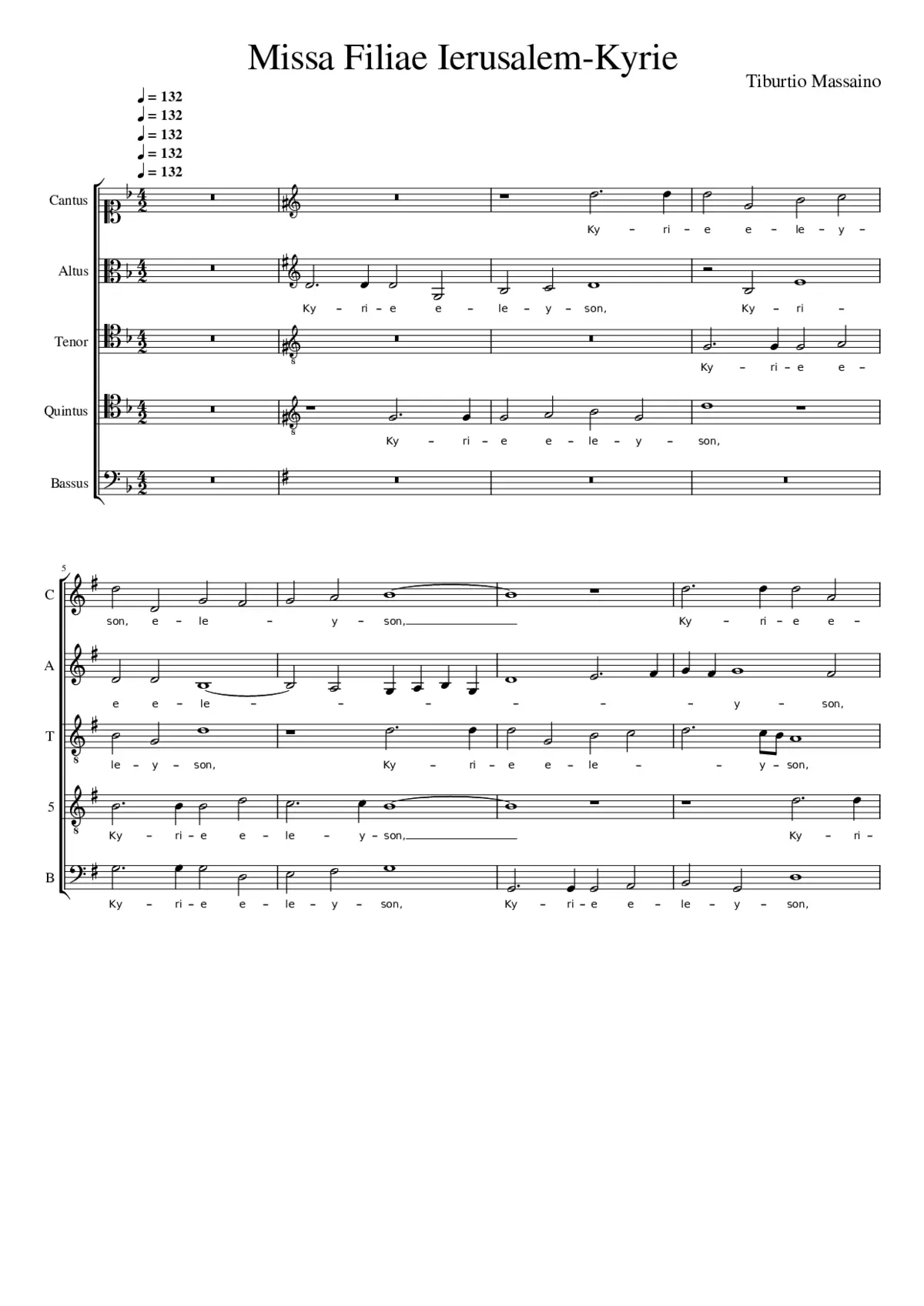 Missa Filiae Ierusalem - Page 1