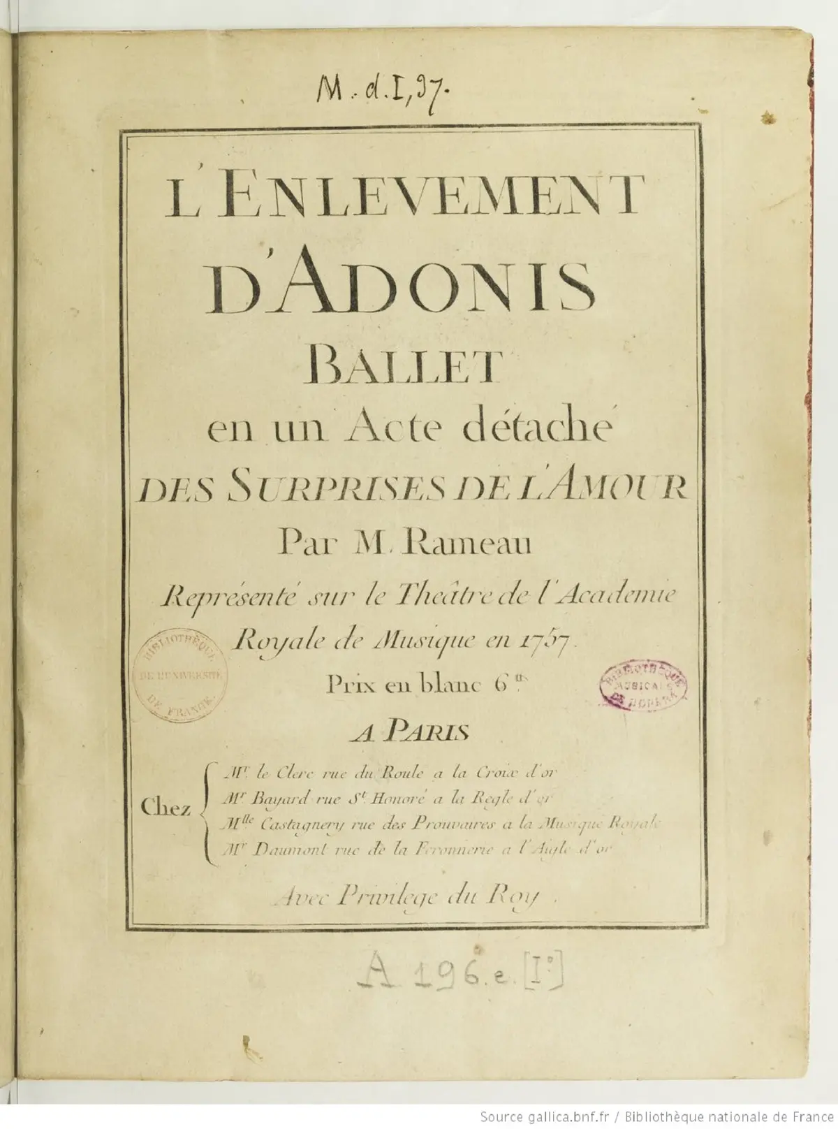 L'enlèvement d'Adonis - Page 1
