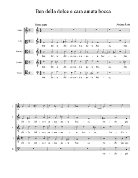 Ben della dolce e cara amata bocca