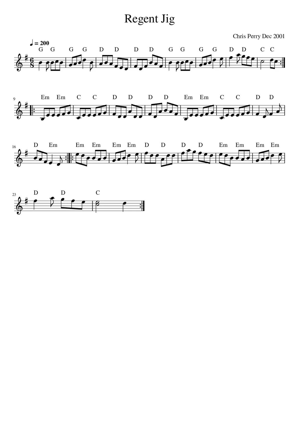 Regent Jig - Page 1