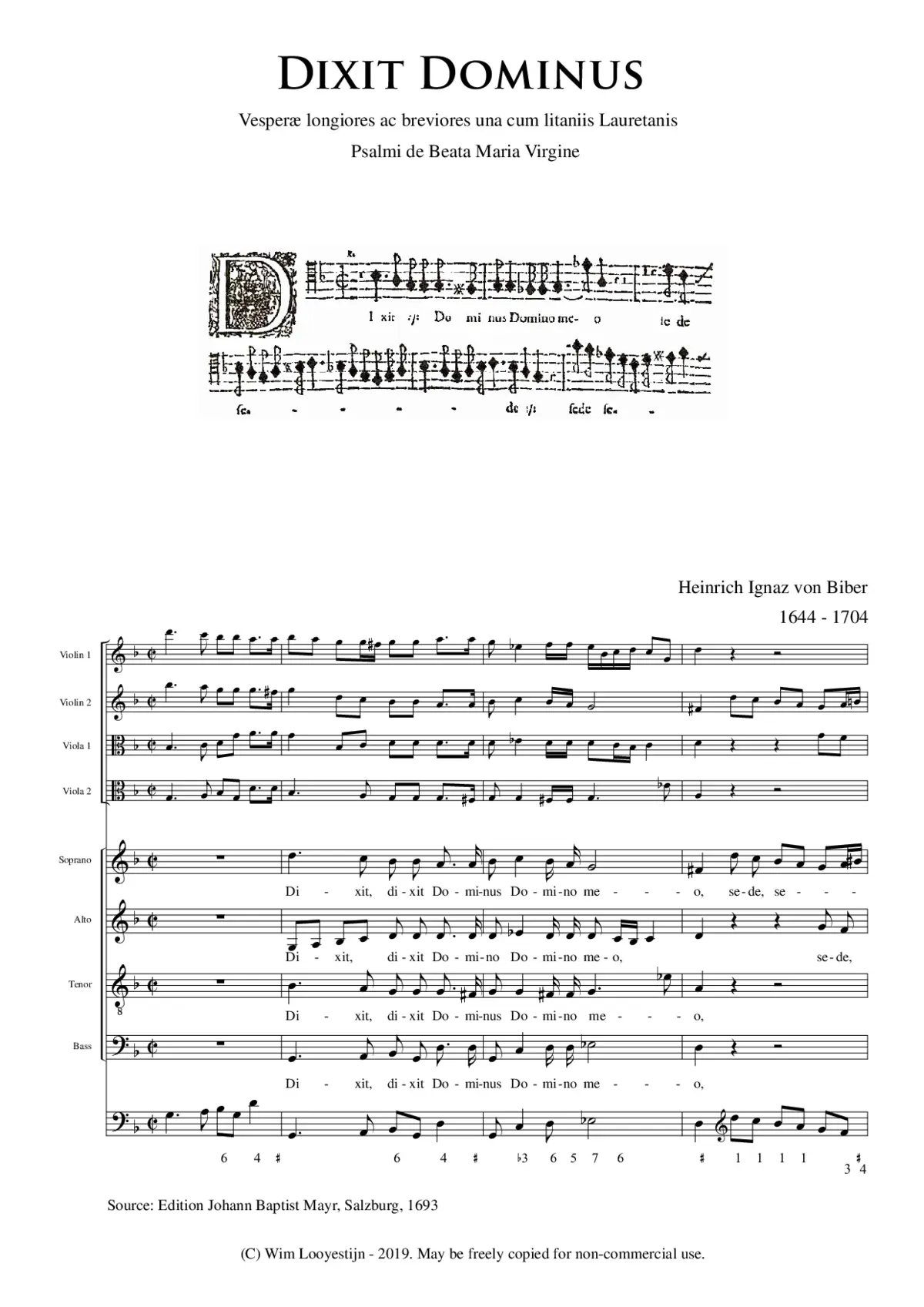 Dixit Dominus - Page 1