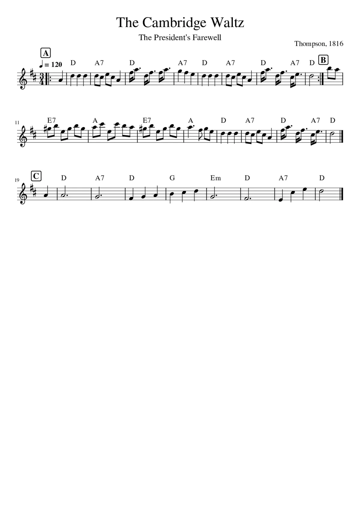 The Cambridge Waltz - Page 1