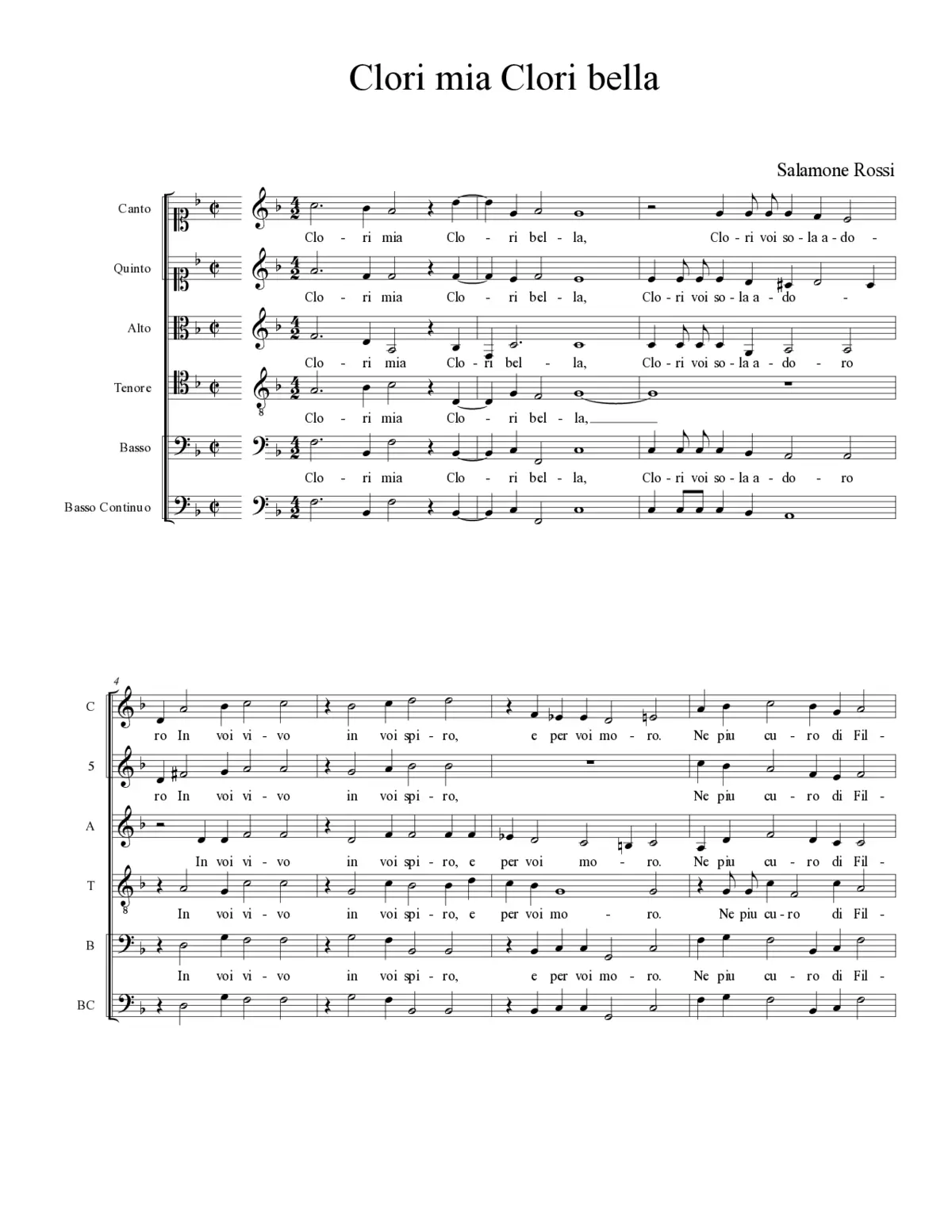 Clori mia Clori bella - Page 1