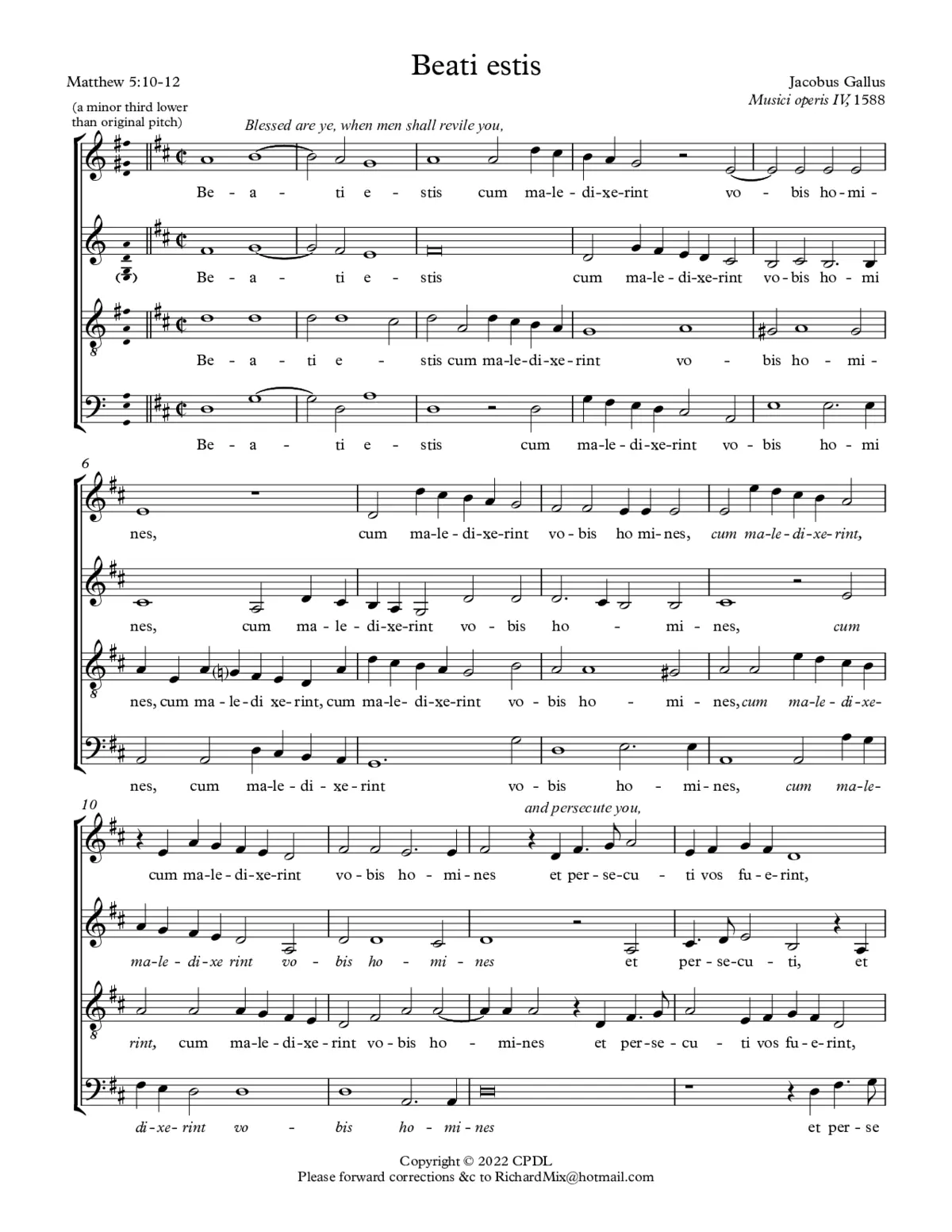 Beati estis - Page 1