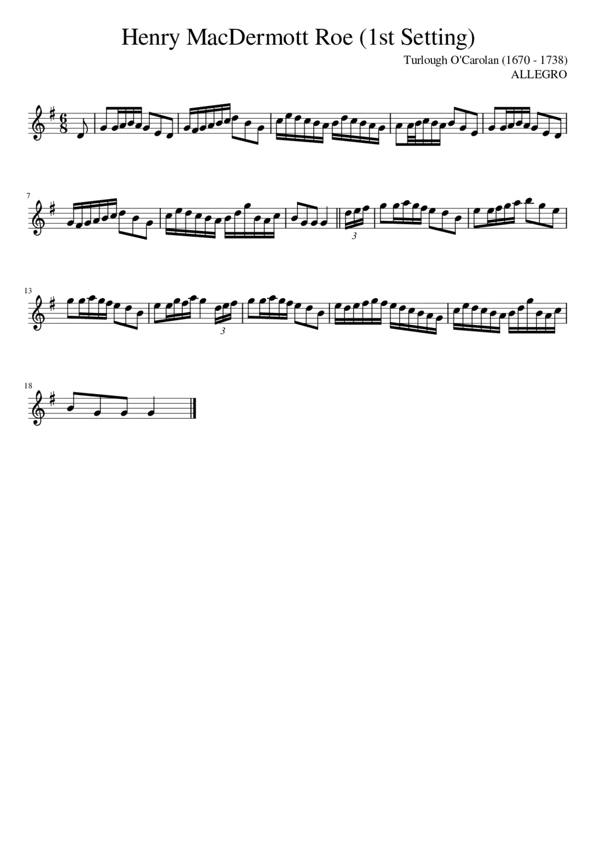 Henry MacDermott Roe (1st Setting) - Page 1