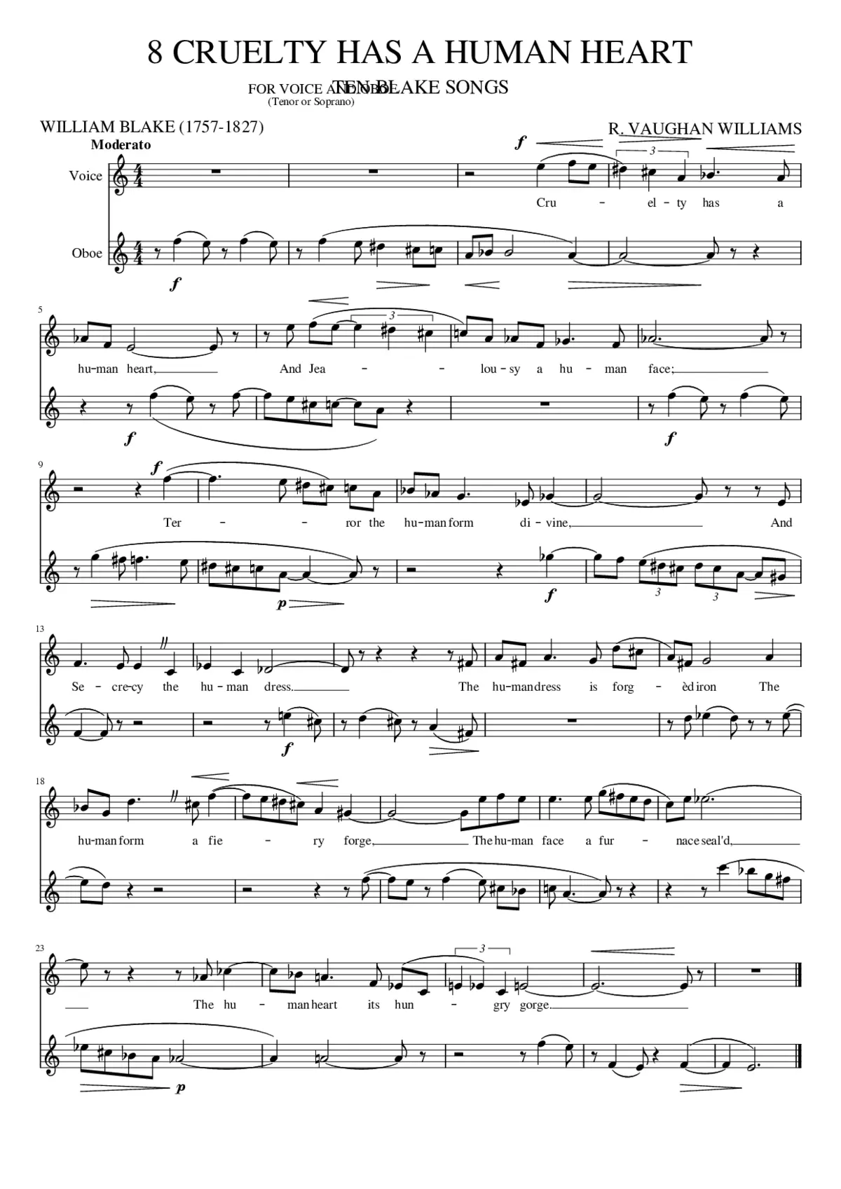 8 CRUELTY HAS A HUMAN HEART R. Vaughan Williams - Page 1