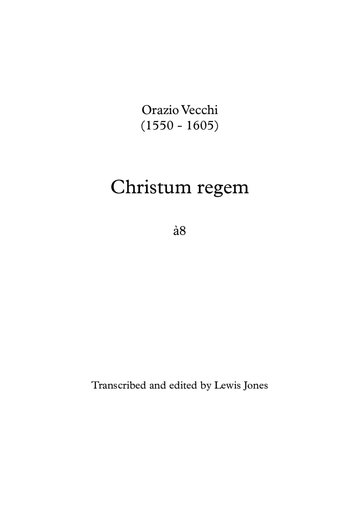 Christum regem a 8 - Page 1