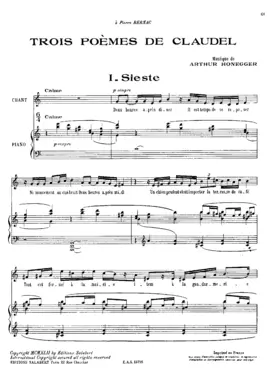 3 Poèmes de Claudel