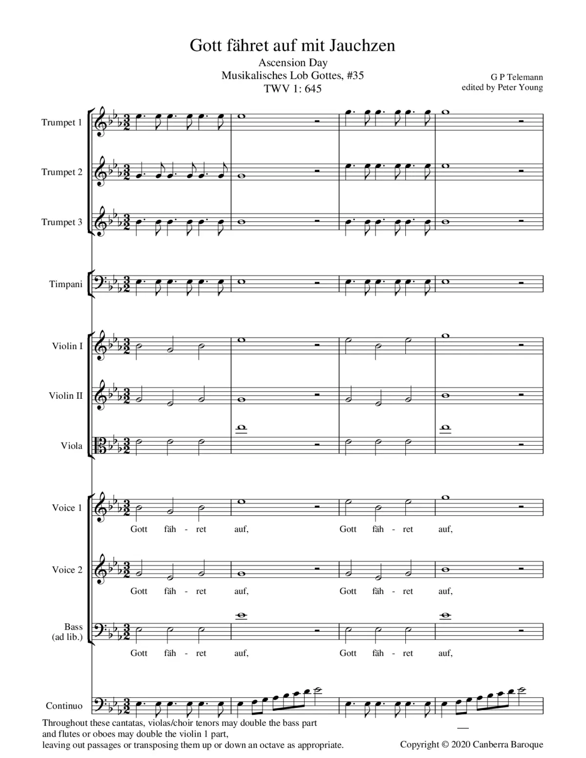 Gott fähret auf mit Jauchzen - Page 1
