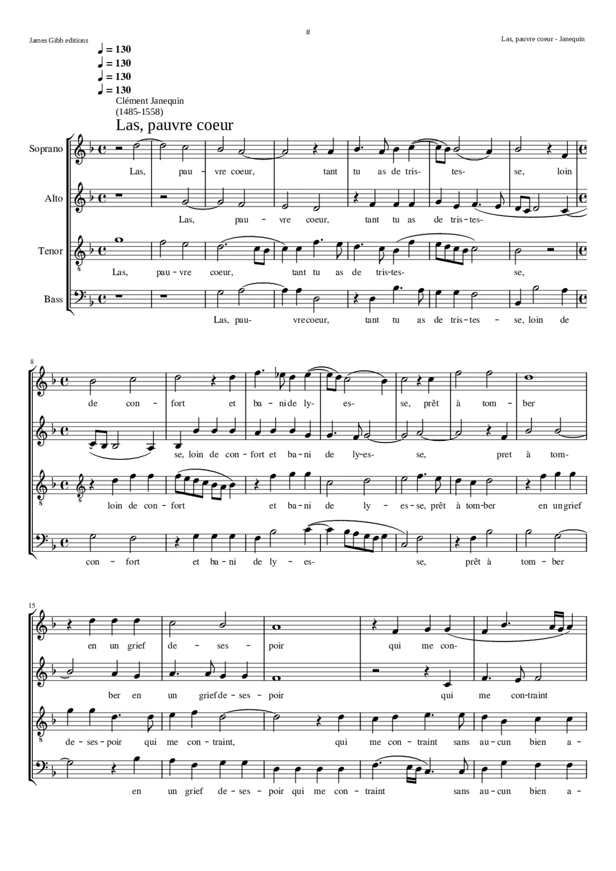 Las pauvre coeur - Page 1